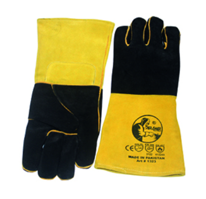 Premium Welding Gloves, Full Coverage Heavy Duty Leather, Maximum Flame Resistance, Durable Protection for Metal Fabrication, Comfortable Ergonomic Fit, Enhanced Grip for Industrial Welding Tasks